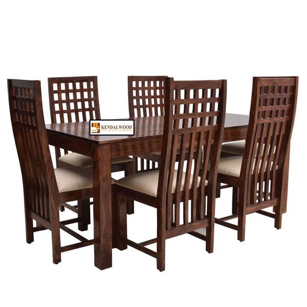 Kendalwood sheesham teak Kendalwood Furniture Sheesham Wood Dining Table(57 X 35) with 6 Chairs