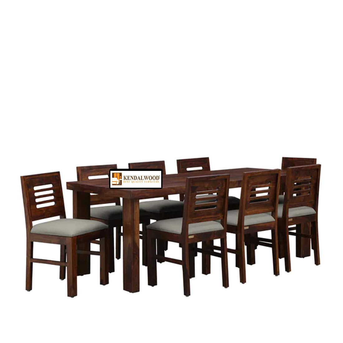 KendalWood™ Furniture Sheesham Wood Dining Table(78×35) with 8 Chairs 8 Seater Dining Set