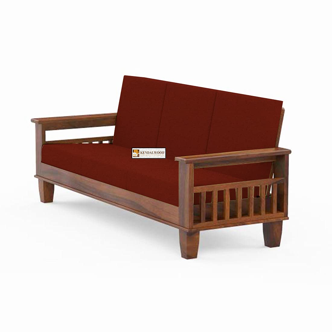 KendalWood™ Furniture Solid Sheesham Wood Sofa Set | 3 Seater ...